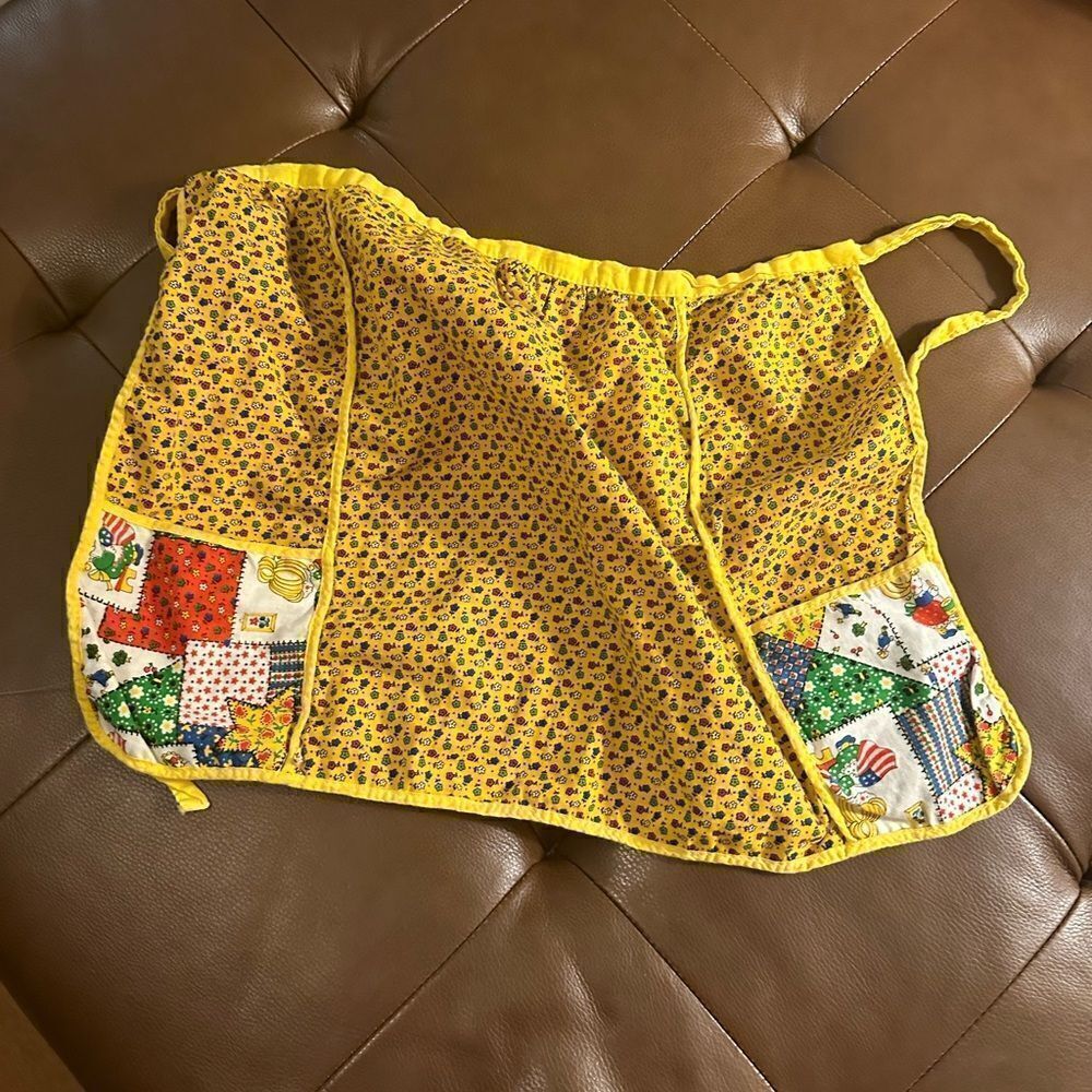 Vintage Fabric Handmade waist Apron